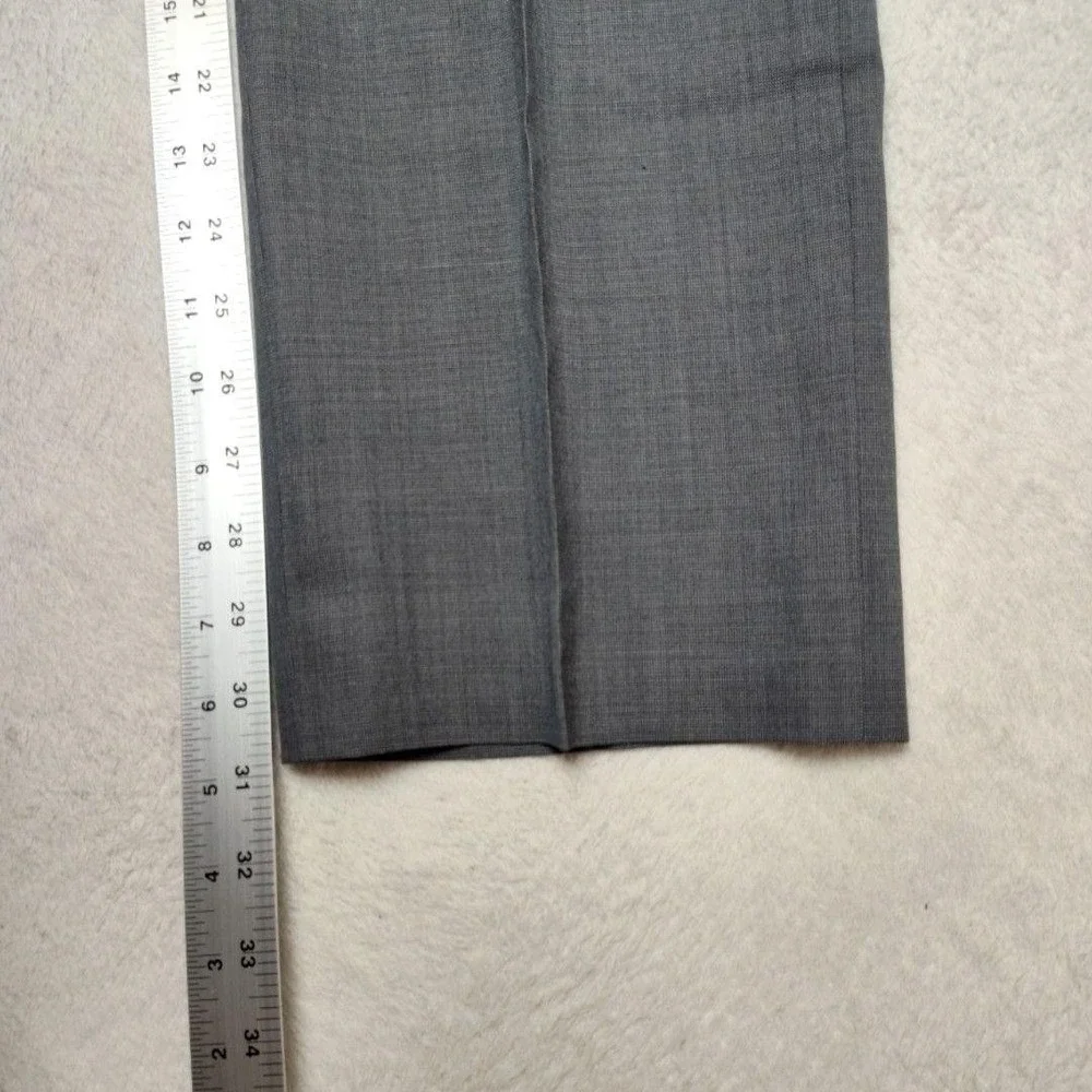Banana Republic Pants Mens 32x32 Gray Flat Marzotto Wool Tweed Dress Slacks Suit